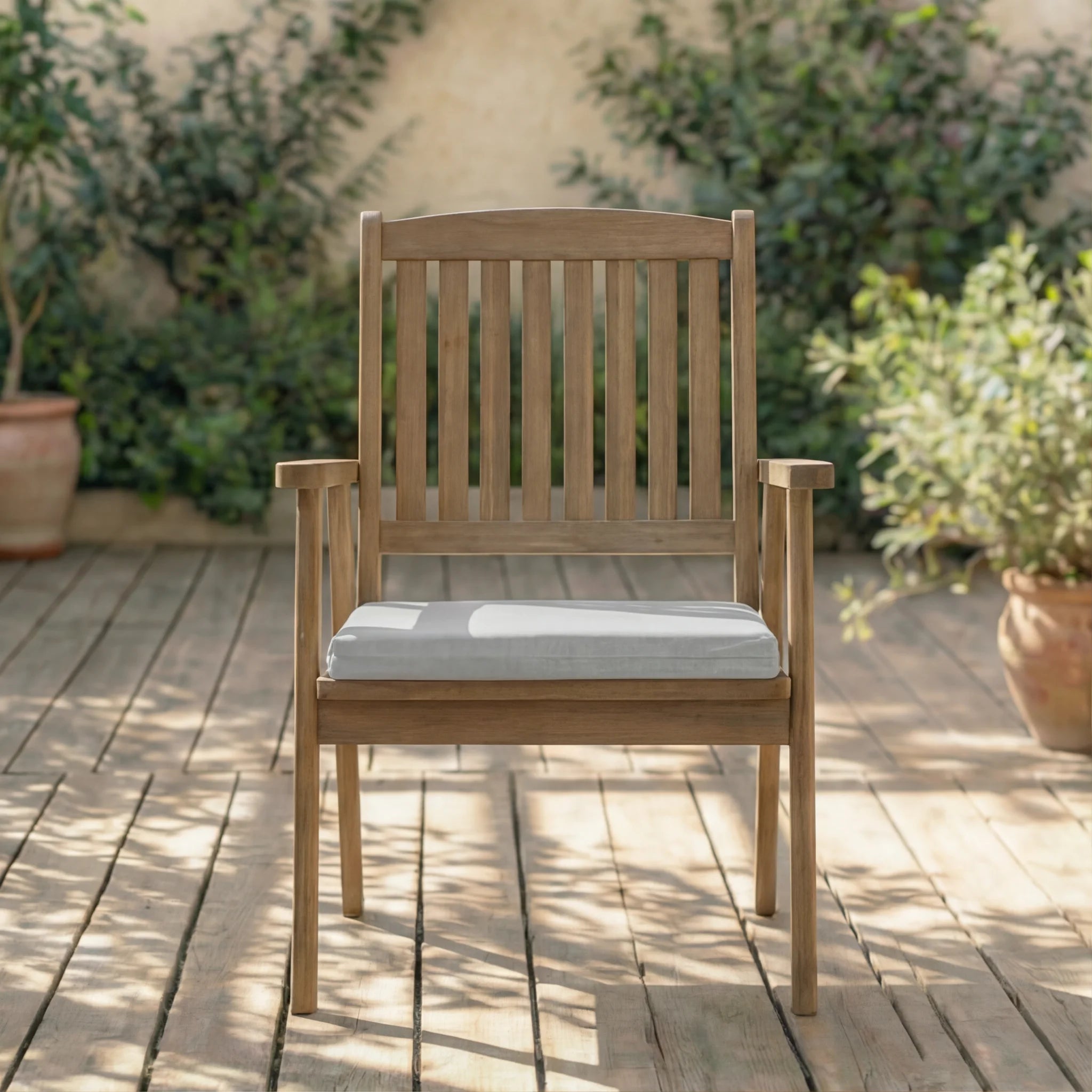 Cojín para asiento acolchado Gris Medio 40x40x5 cm