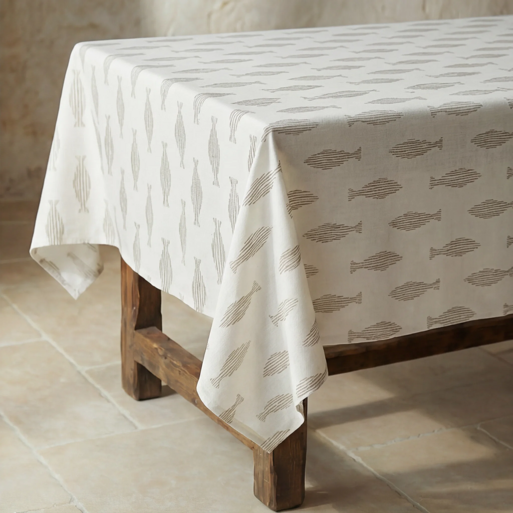 Mantel antimanchas 100% algodón Gyala Beige