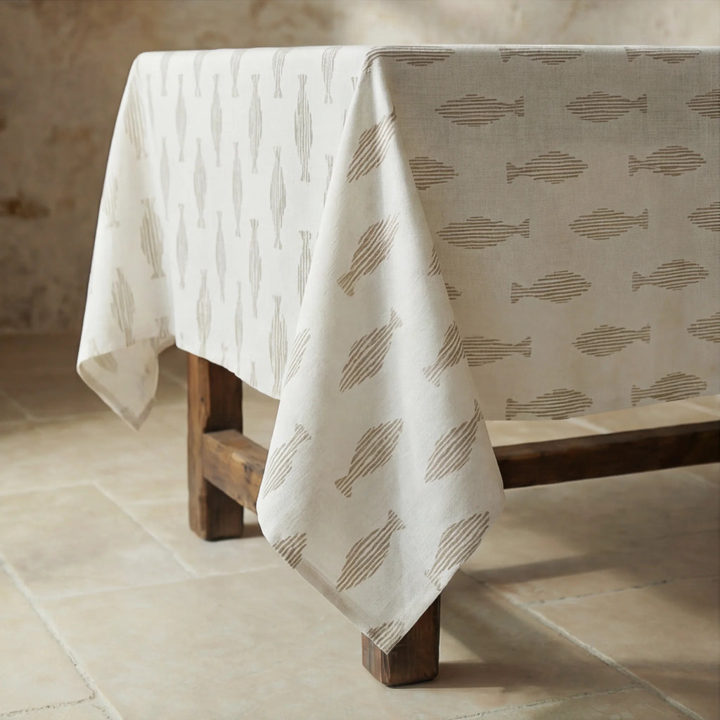 Mantel antimanchas 100% algodón Gyala Beige