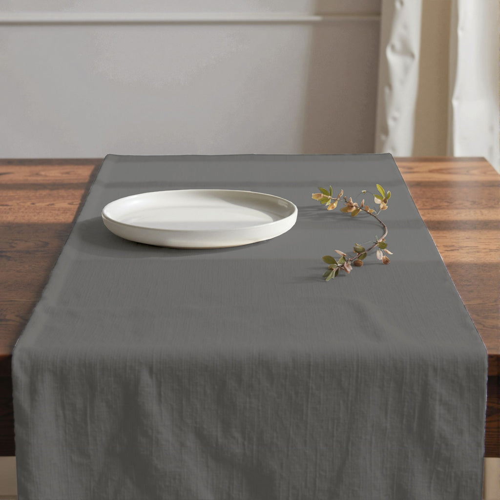 Camino de mesa 100% algodón Harvard Antracita 50x150 cm