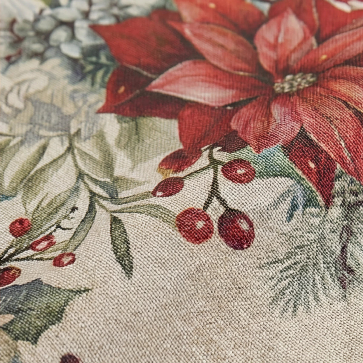 Mantel antimanchas Holiday ponsettia 1225