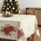 Mantel antimanchas Holiday ponsettia 1225