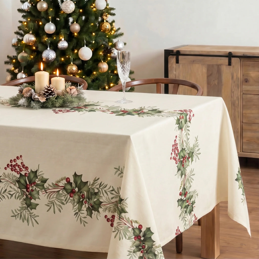 Mantel antimanchas 100% algodón Holly garland 1225