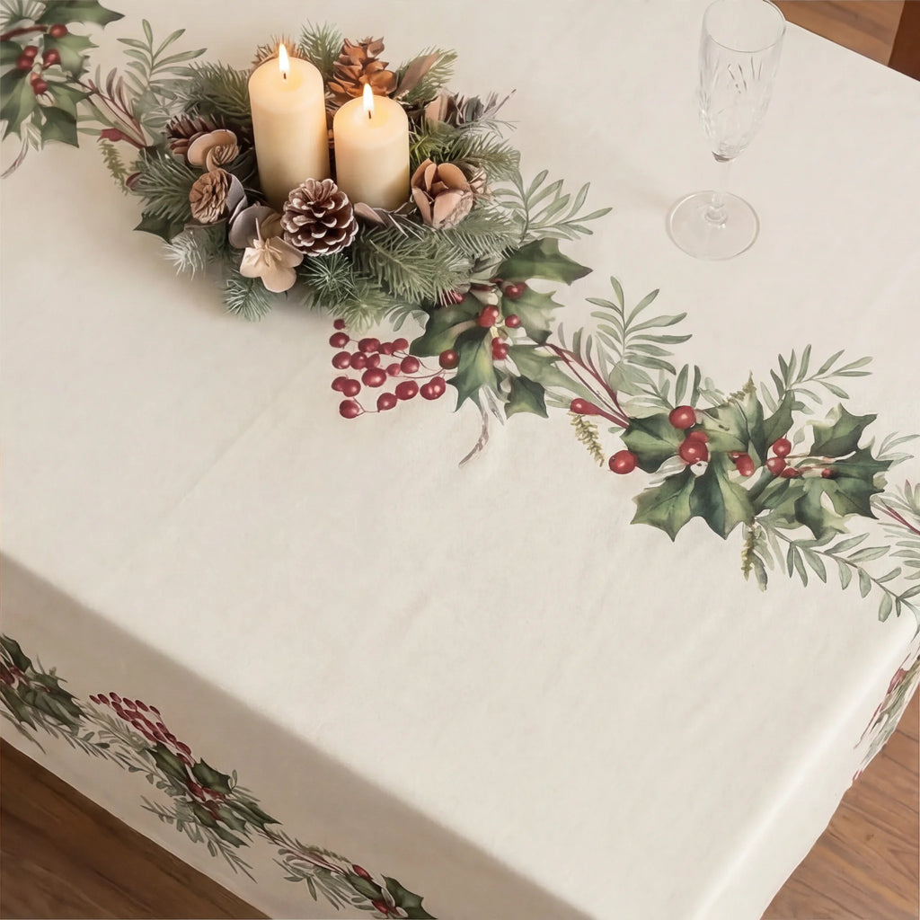 Mantel antimanchas 100% algodón Holly garland 1225