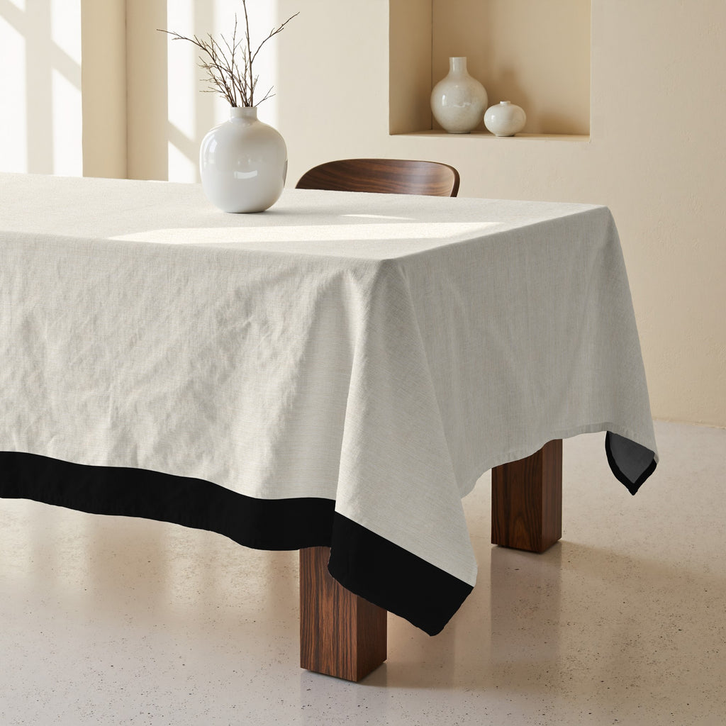 Mantel antimanchas 100% algodón Giada Negro