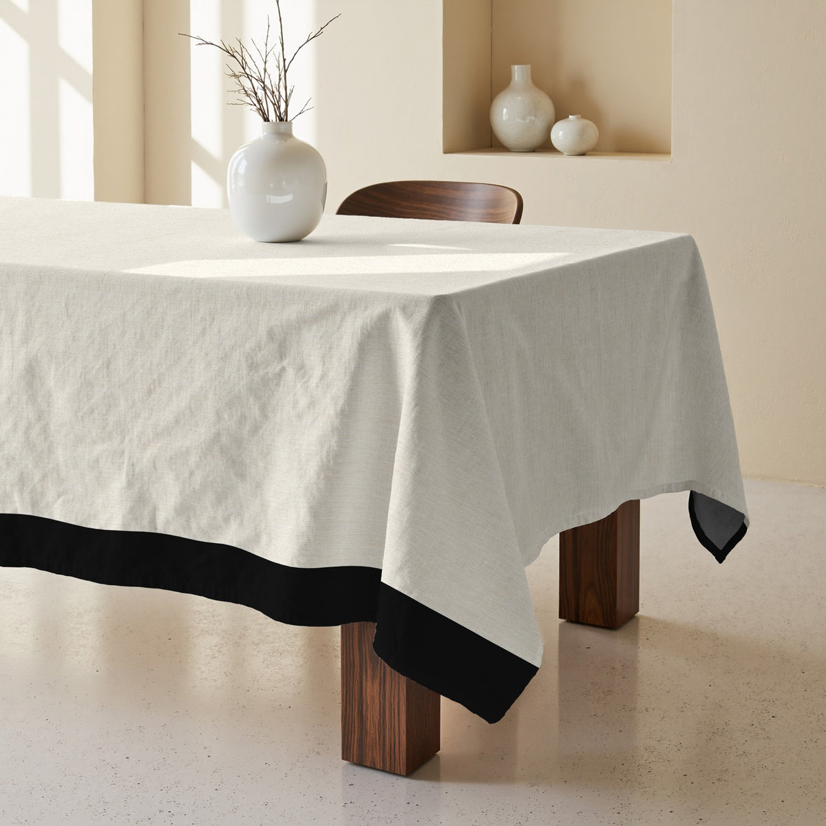 Mantel antimanchas 100% algodón Giada Negro