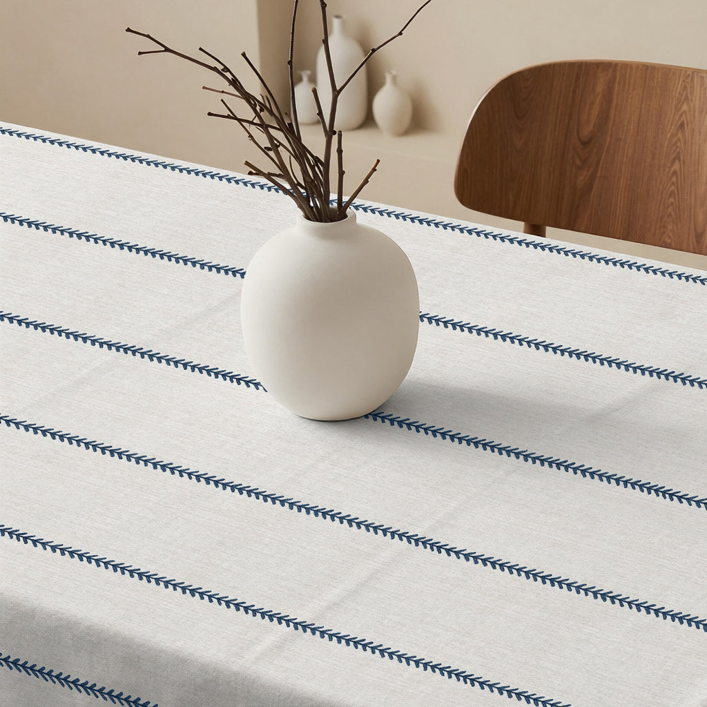 Mantel antimanchas 100% algodón Ian Blue