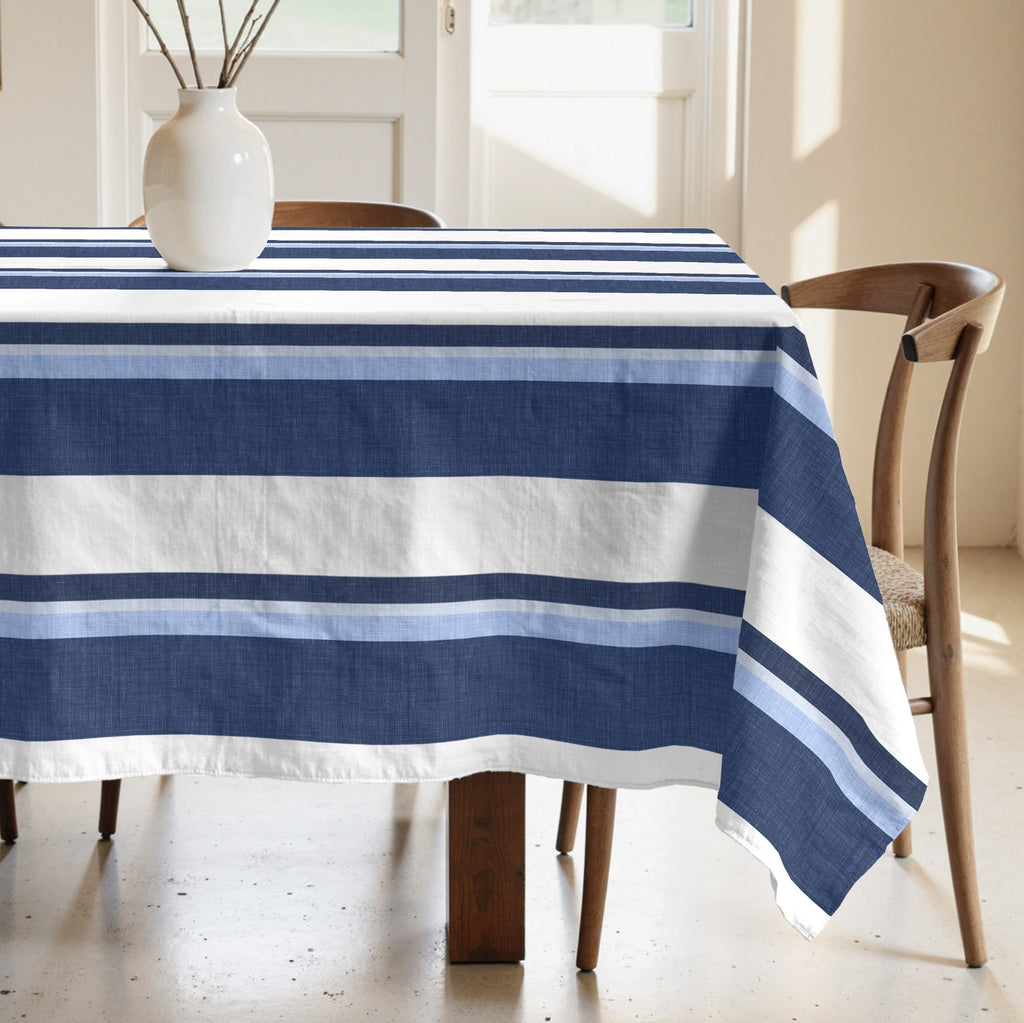 Mantel antimanchas 100% algodón Kai Blue