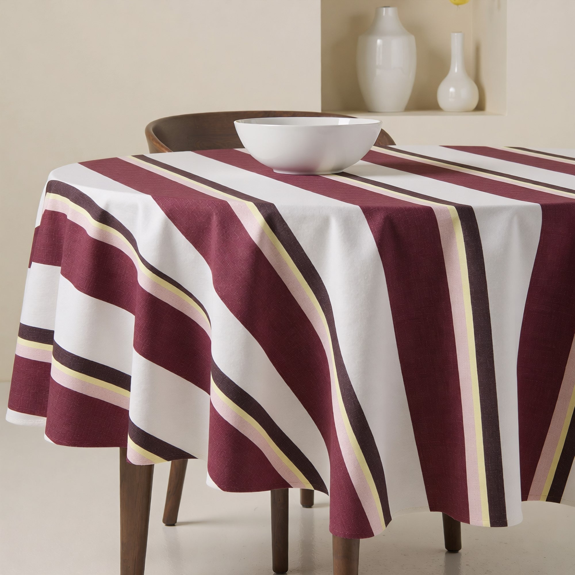 Mantel redondo antimanchas Kai Granate