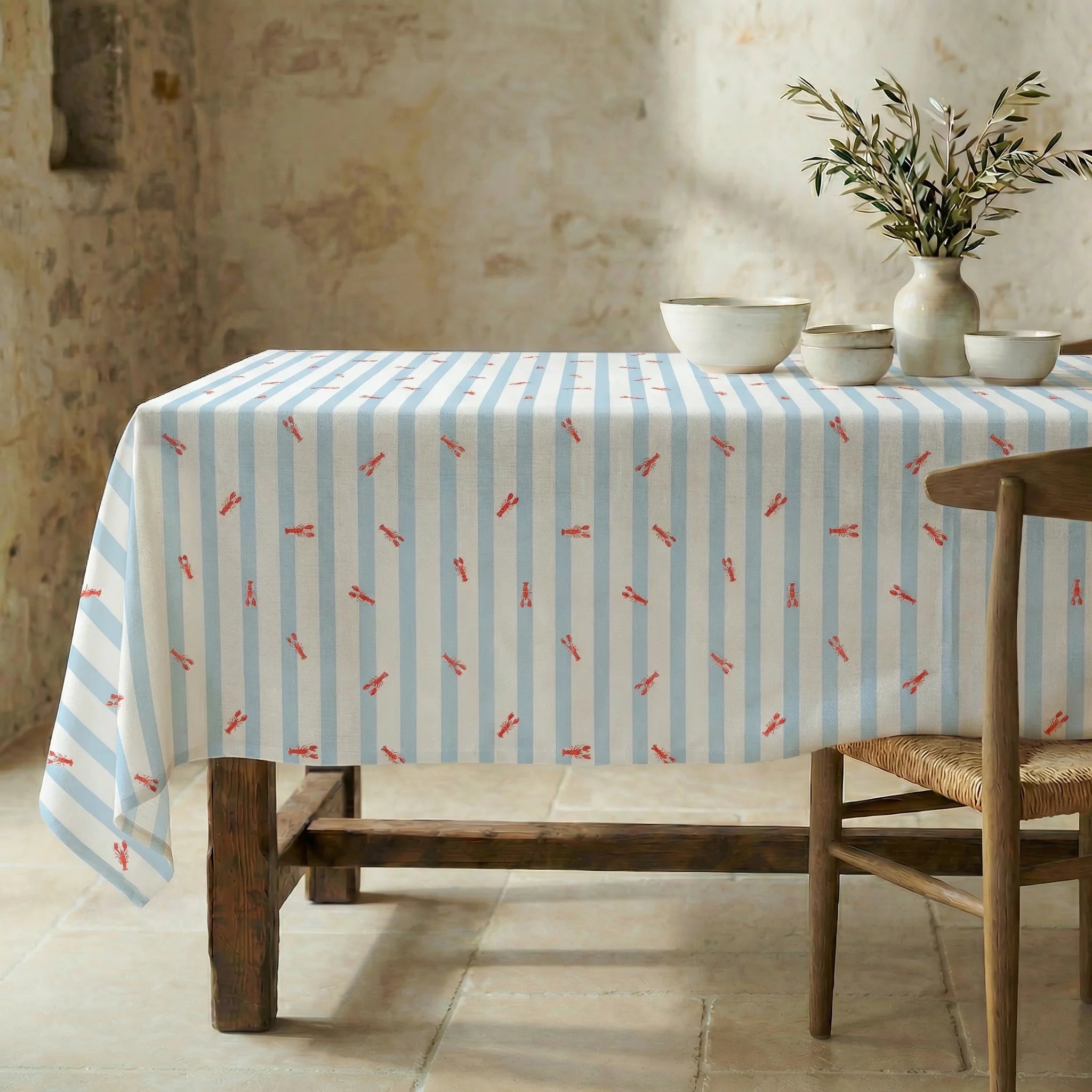 Mantel resinado antimanchas 100% algodón Kalani