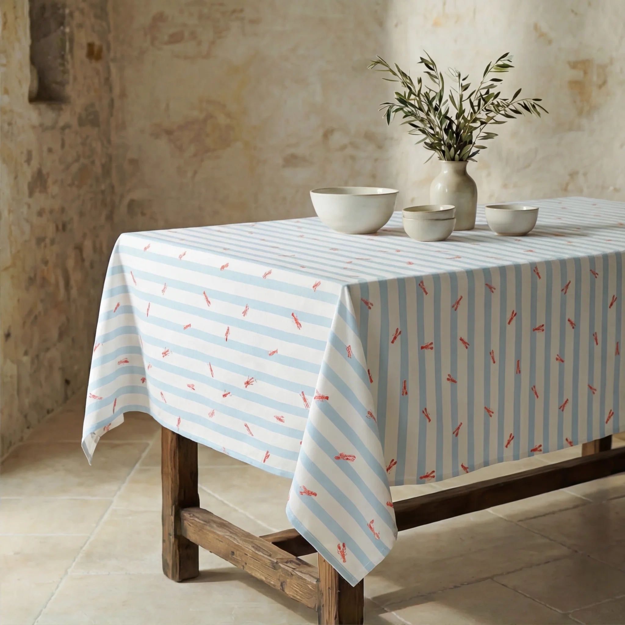 Mantel resinado antimanchas 100% algodón Kalani