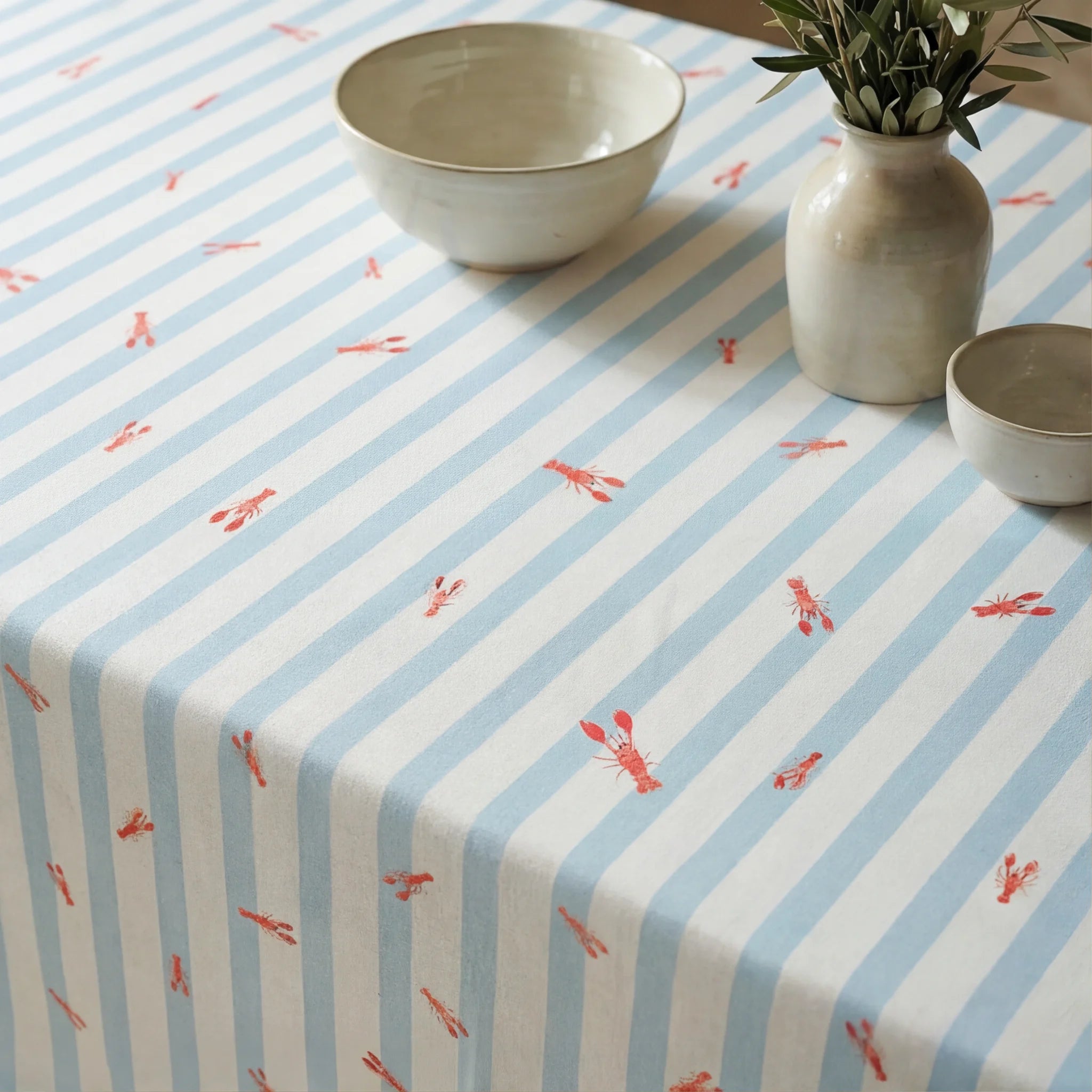 Mantel resinado antimanchas 100% algodón Kalani