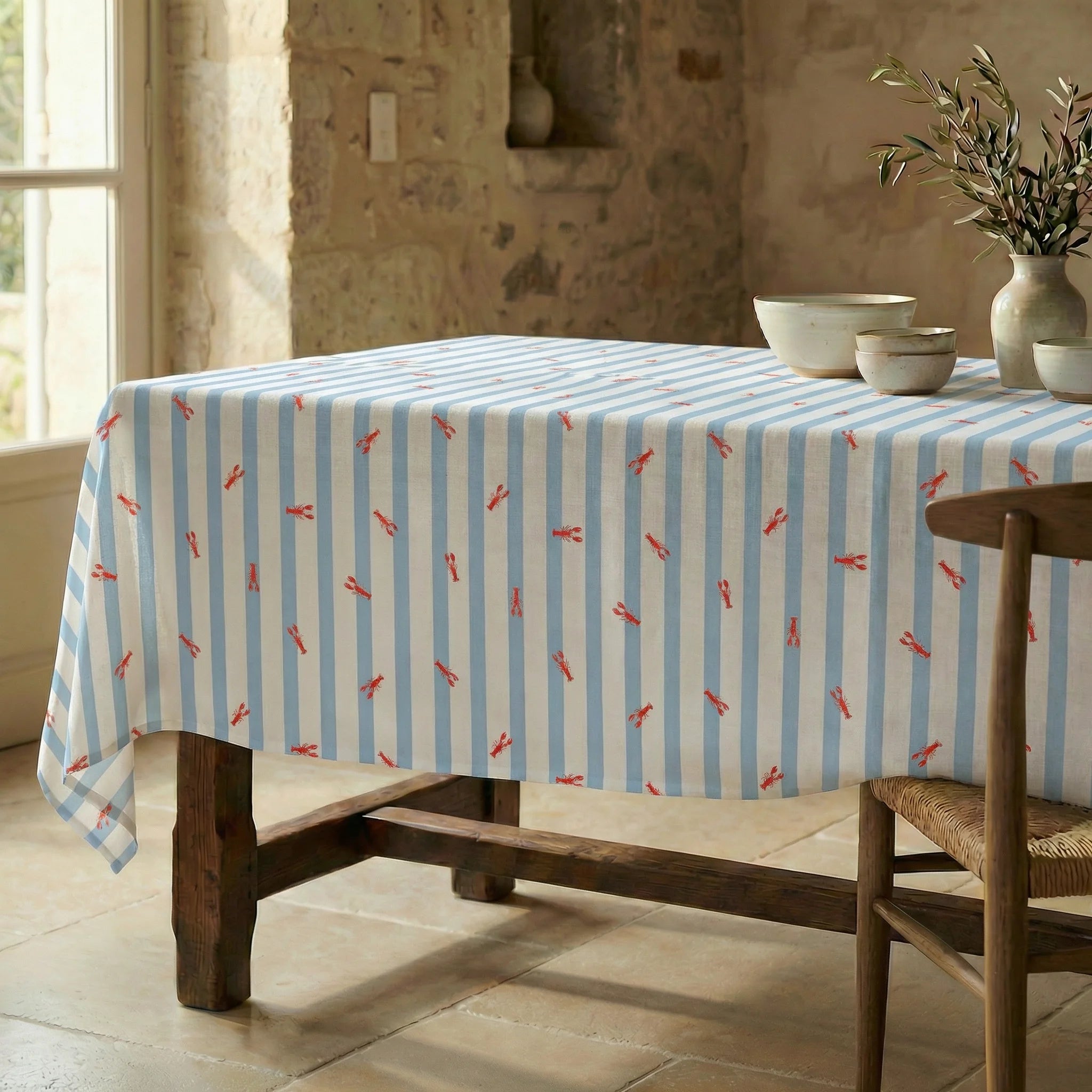 Mantel resinado antimanchas 100% algodón Kalani