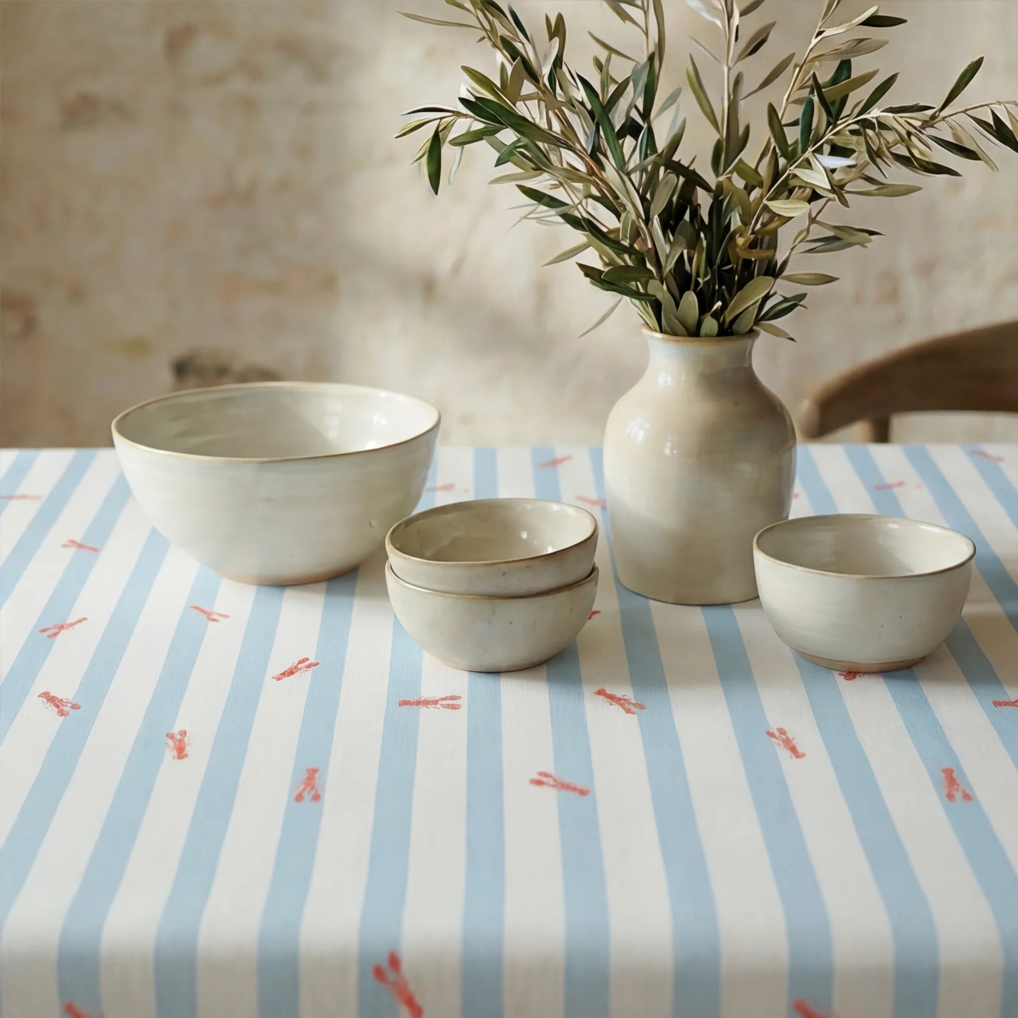 Mantel resinado antimanchas 100% algodón Kalani