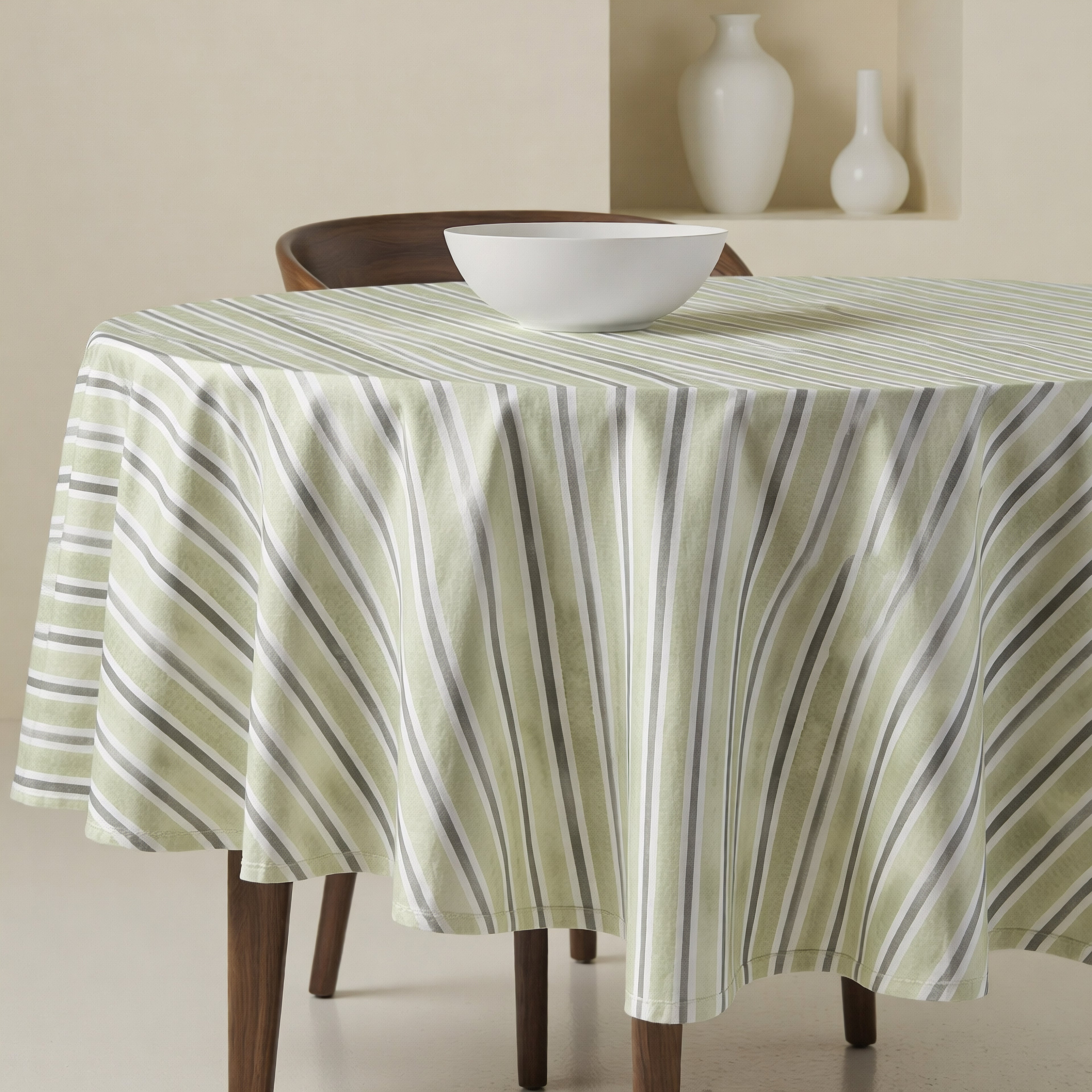 Mantel redondo resinado antimanchas Kan 125 2 Desert Sage Coord. 100