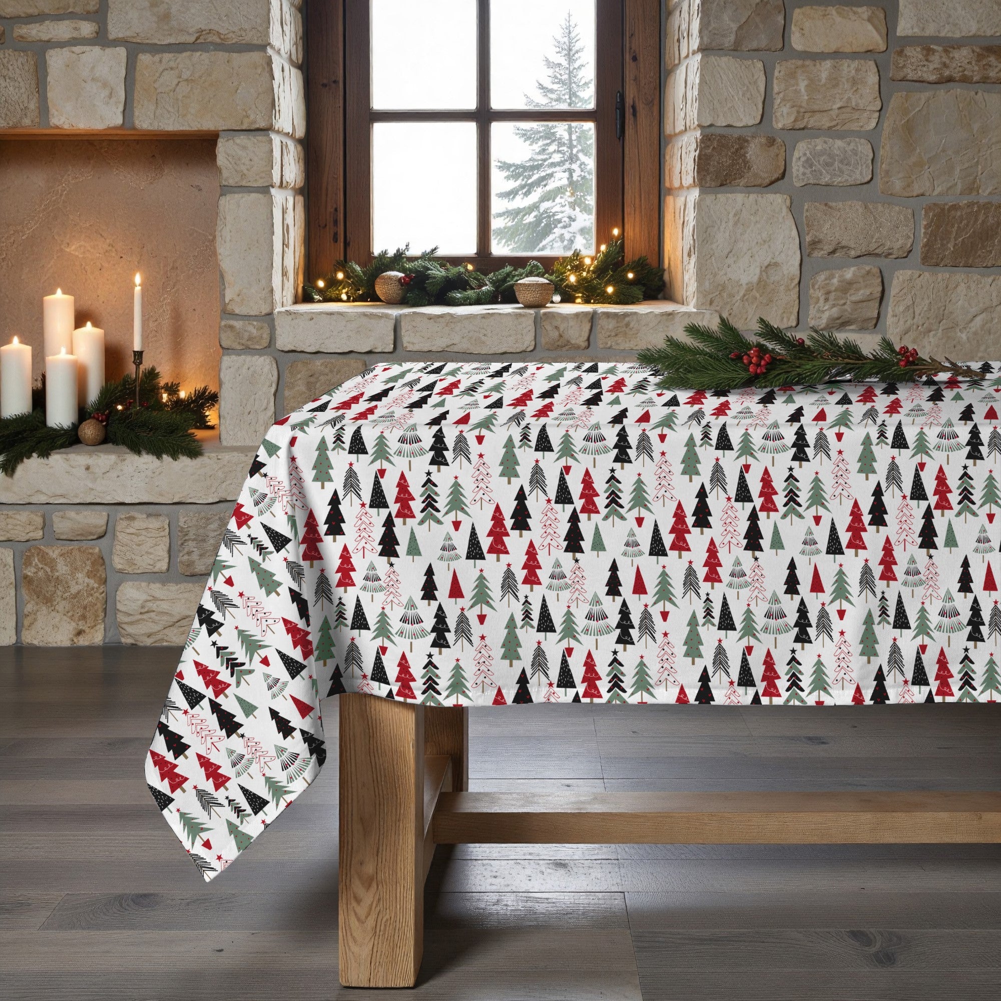 Mantel antimanchas Christmas Laponia 50-100