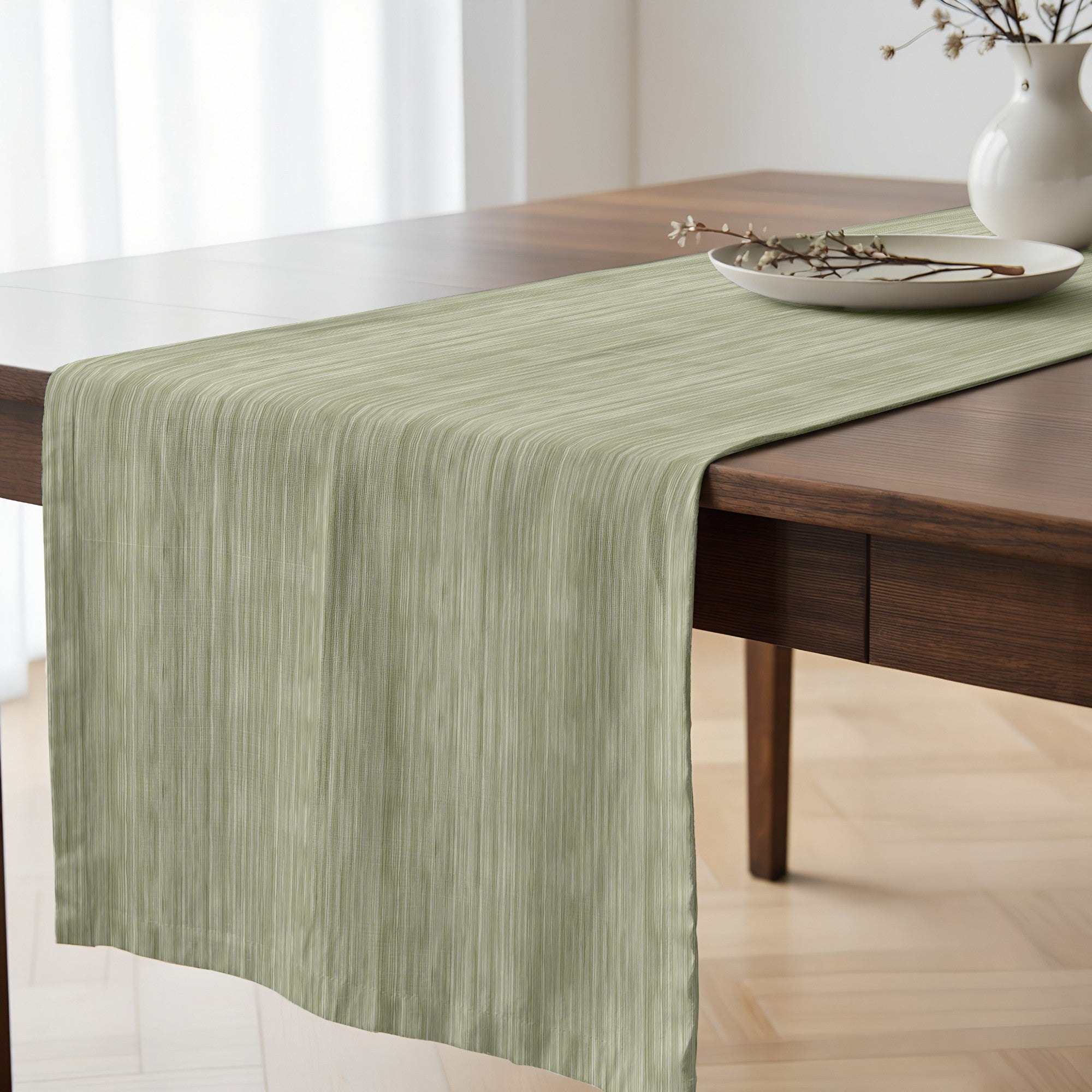 Camino de mesa 100% algodón Lesa 125 Desert Sage 50x150 cm