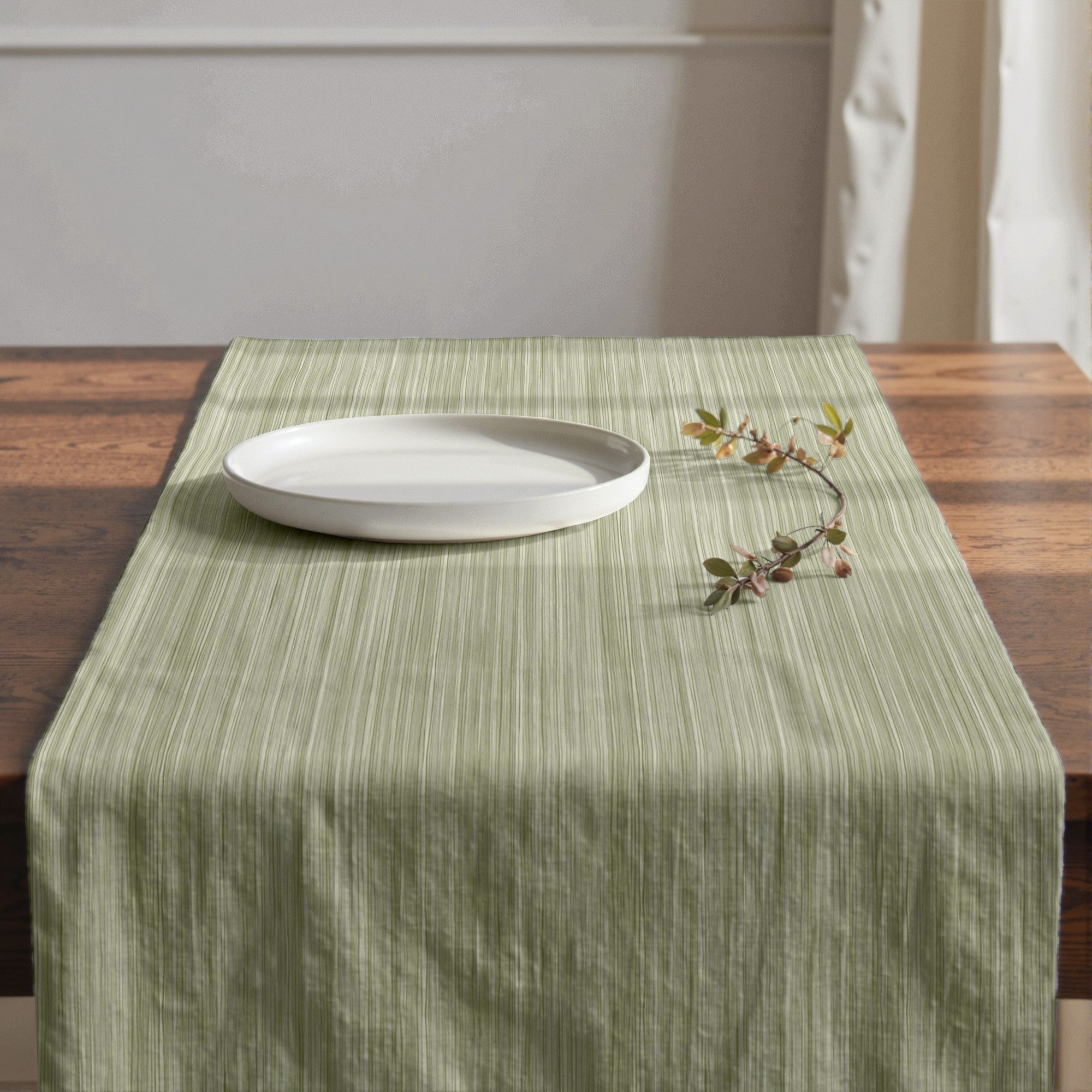 Camino de mesa 100% algodón Lesa 125 Desert Sage 50x150 cm
