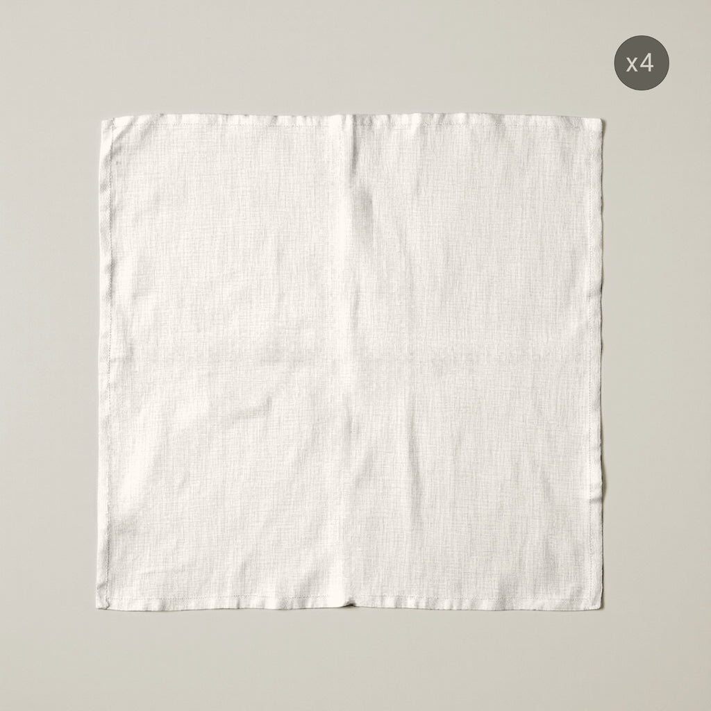 Pack de 4 unidades servilleta Liso Natural 102