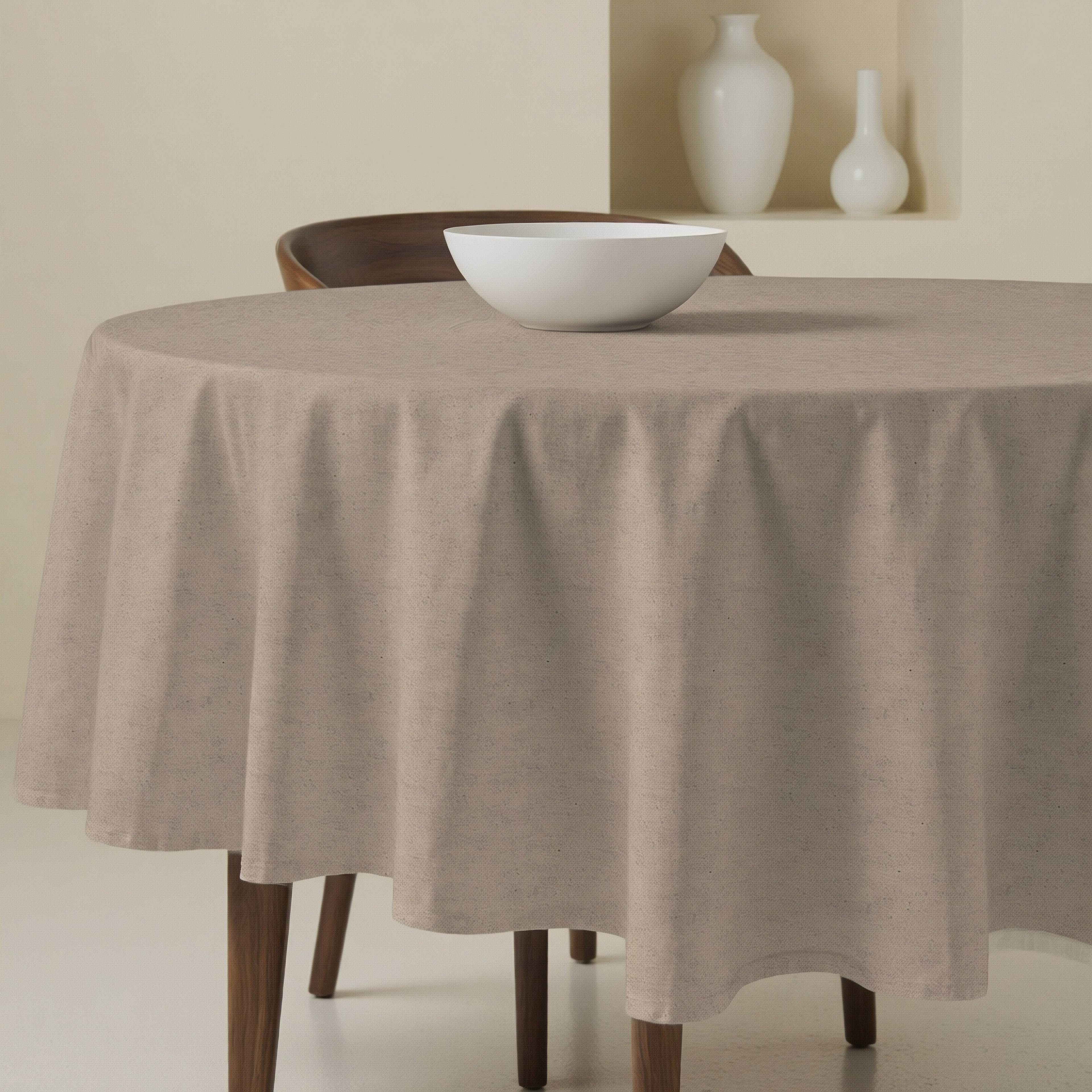 Mantel redondo antimanchas Liso 157