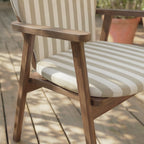 Cojín para silla de exterior Maglia Marrón y blanco