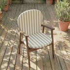 Cojín para silla de exterior Maglia Marrón y blanco