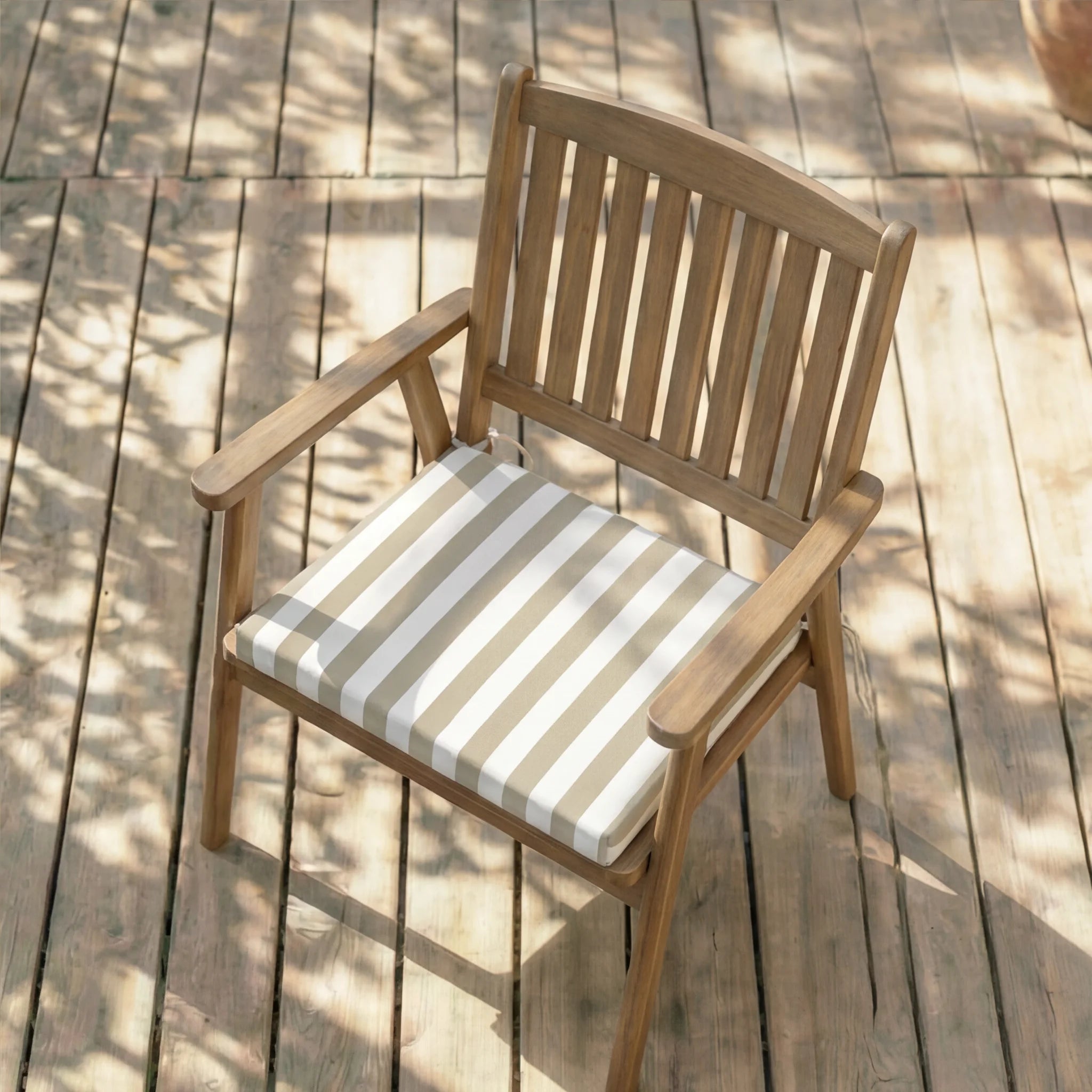 Cojín para asiento acolchado Maglia Marrón y blanco 40x40x5 cm