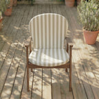 Cojín para silla de exterior Maglia Marrón y blanco