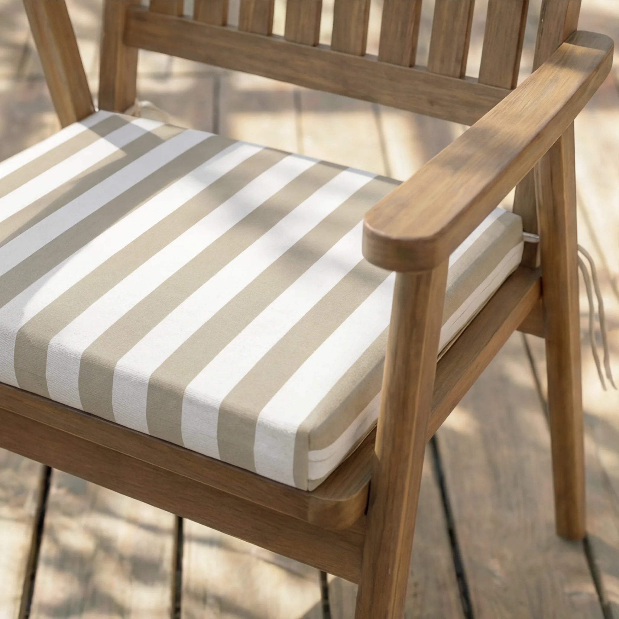 Cojín para asiento acolchado Maglia Marrón y blanco 40x40x5 cm