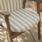 Cojín para silla de exterior Maglia Marrón y blanco