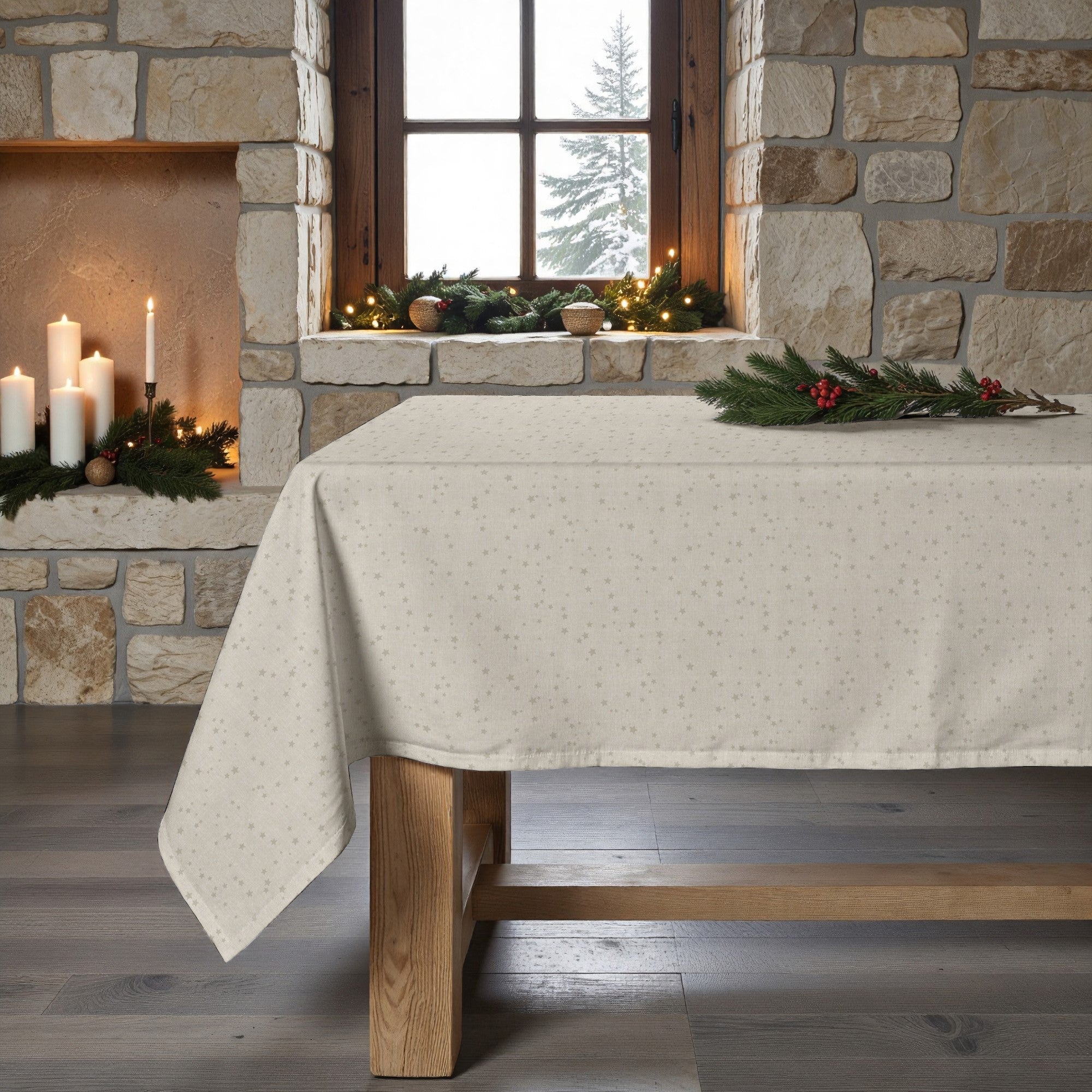 Mantel antimanchas Merry Christmas 23-100