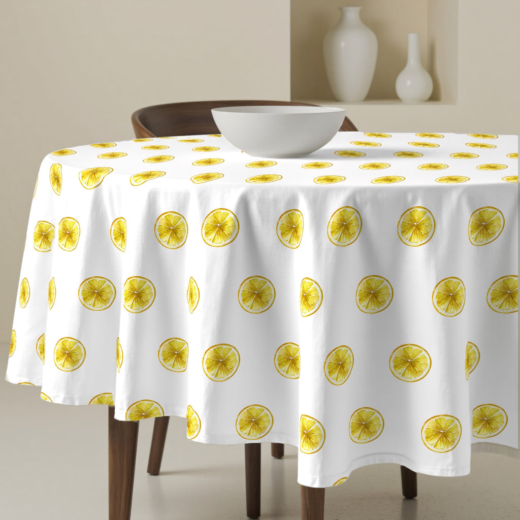 Mantel redondo antimanchas Mateo