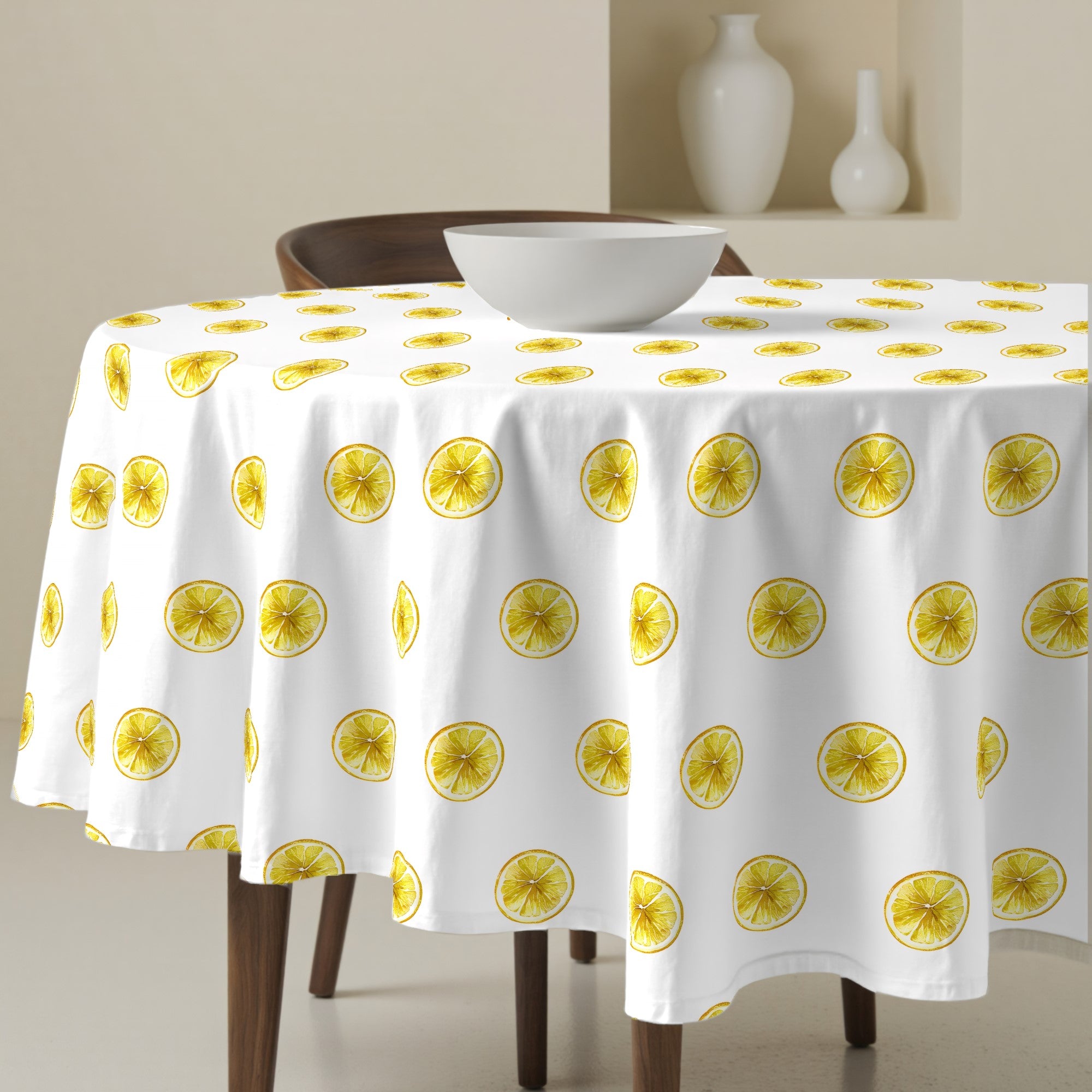 Mantel redondo antimanchas Mateo