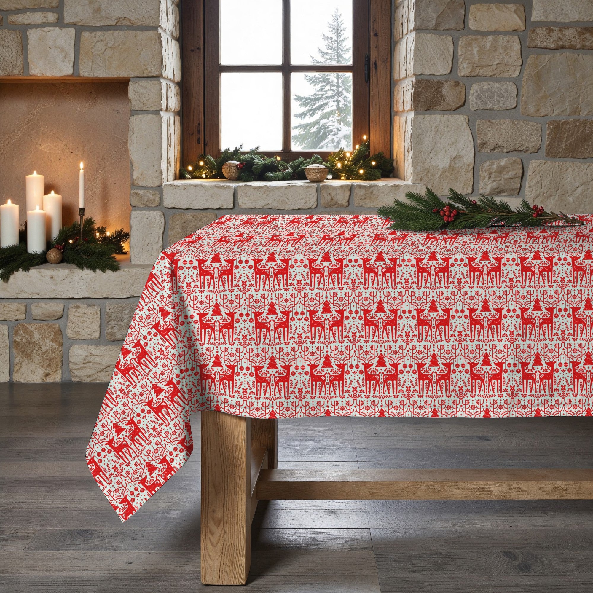 Mantel antimanchas Merry Christmas 21