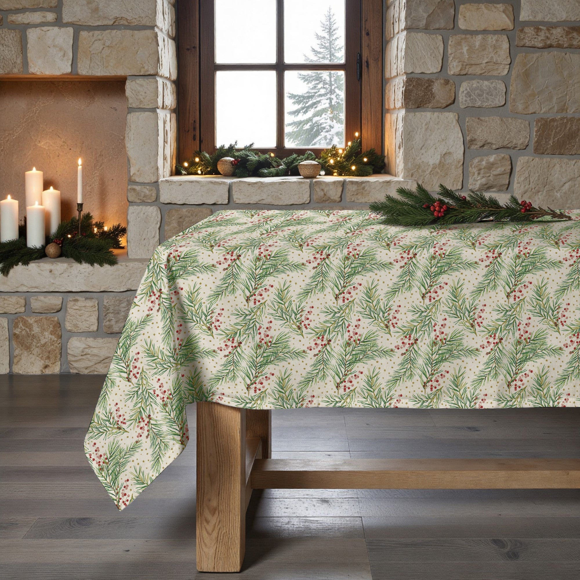 Mantel antimanchas Merry Christmas 30