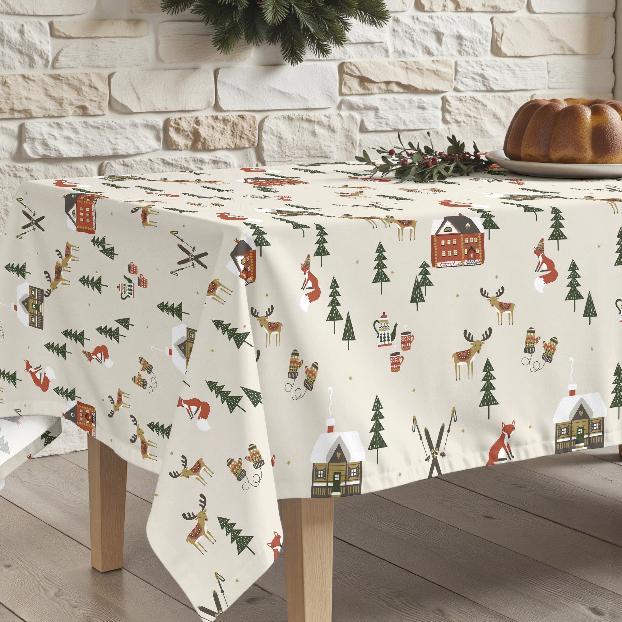 Mantel antimanchas Merry Christmas 38