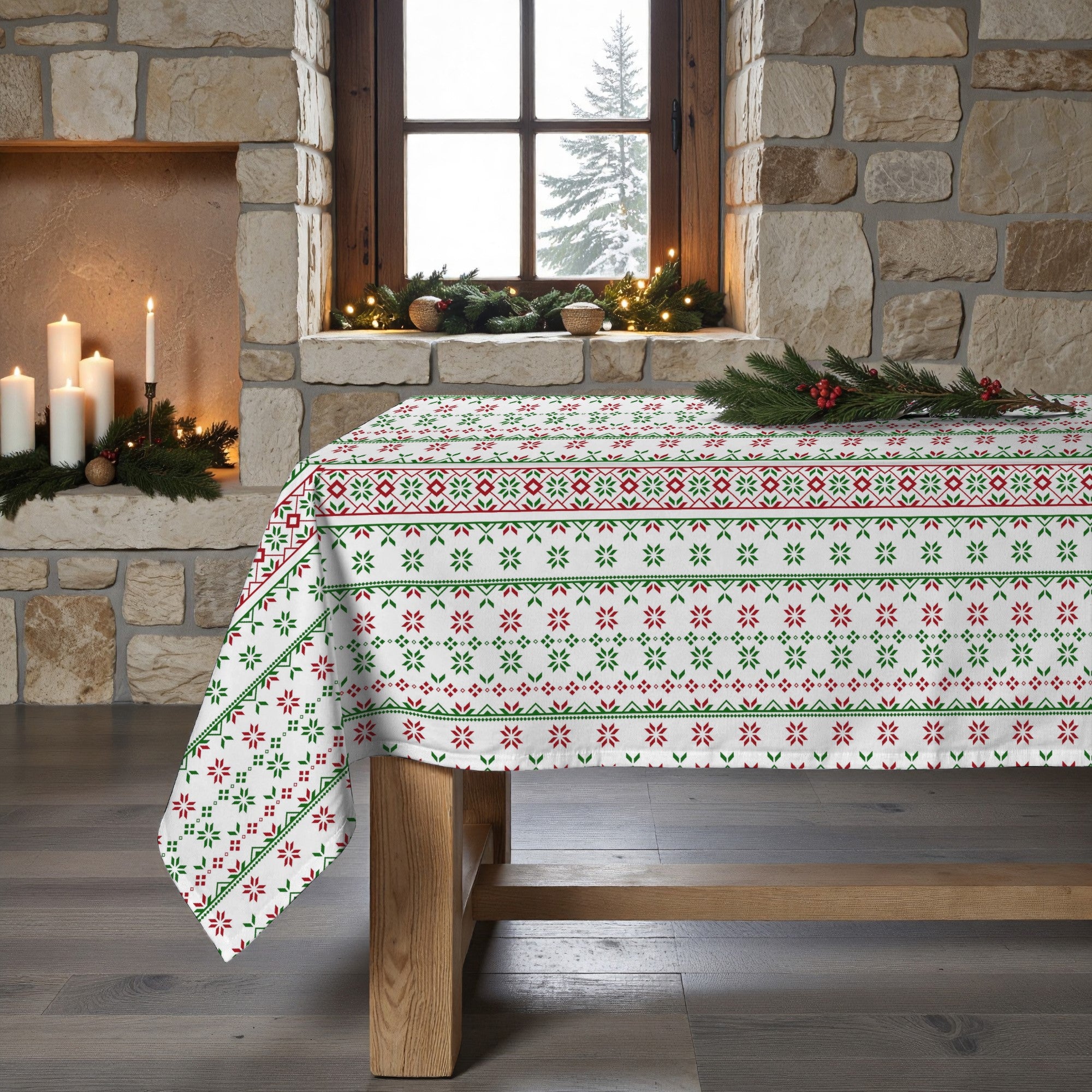 Mantel antimanchas Merry Christmas 3