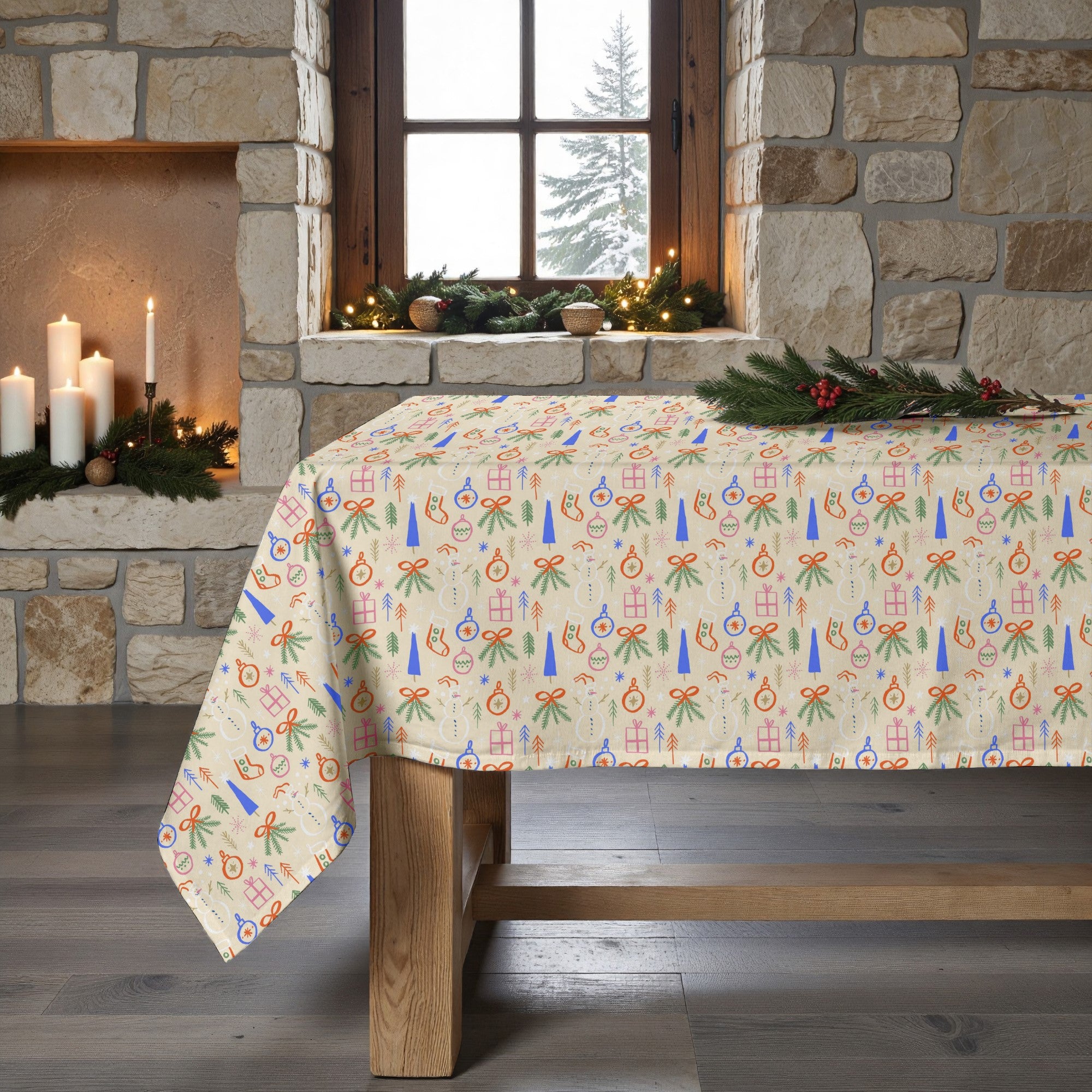 Mantel antimanchas Merry Christmas 41