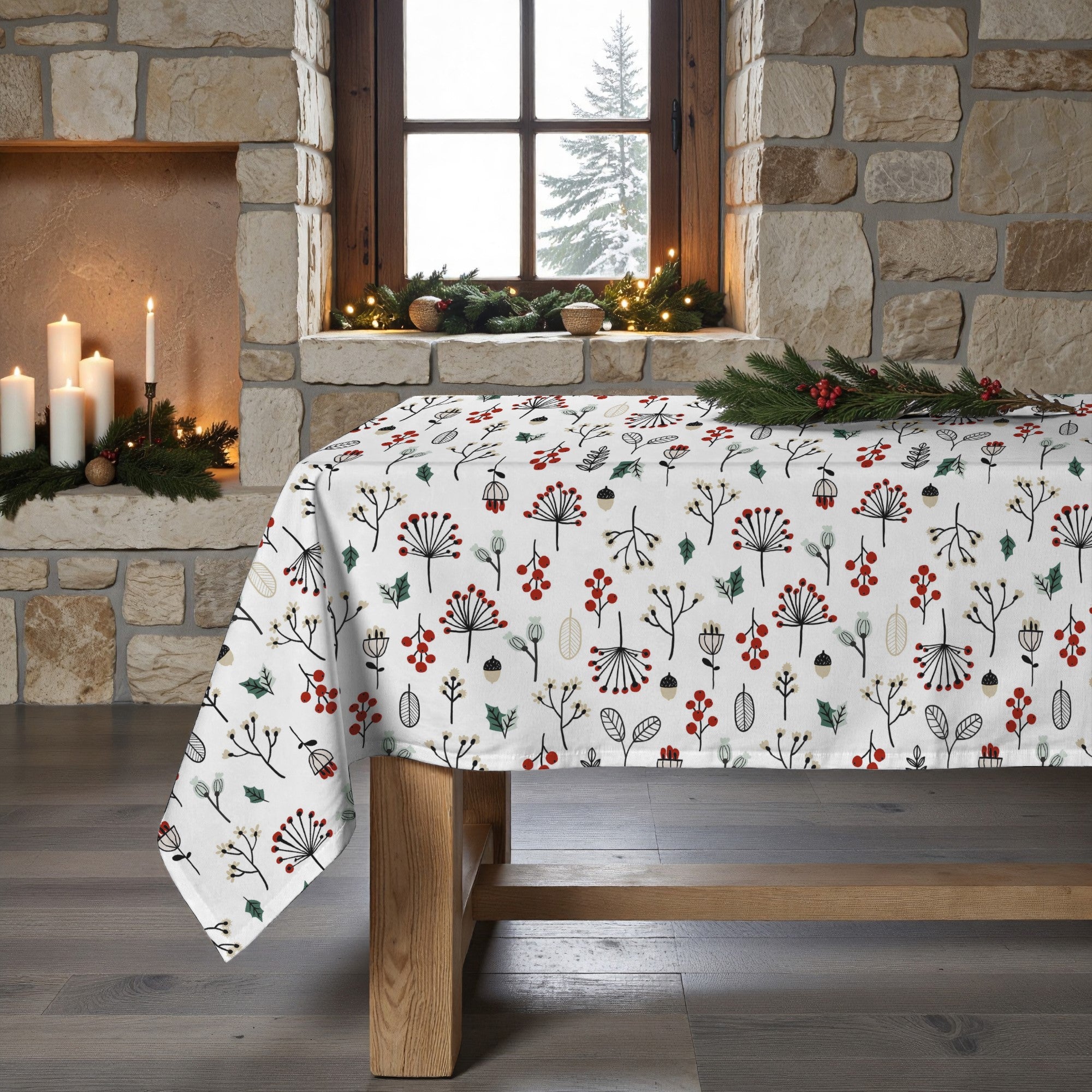 Mantel antimanchas Merry Christmas 44