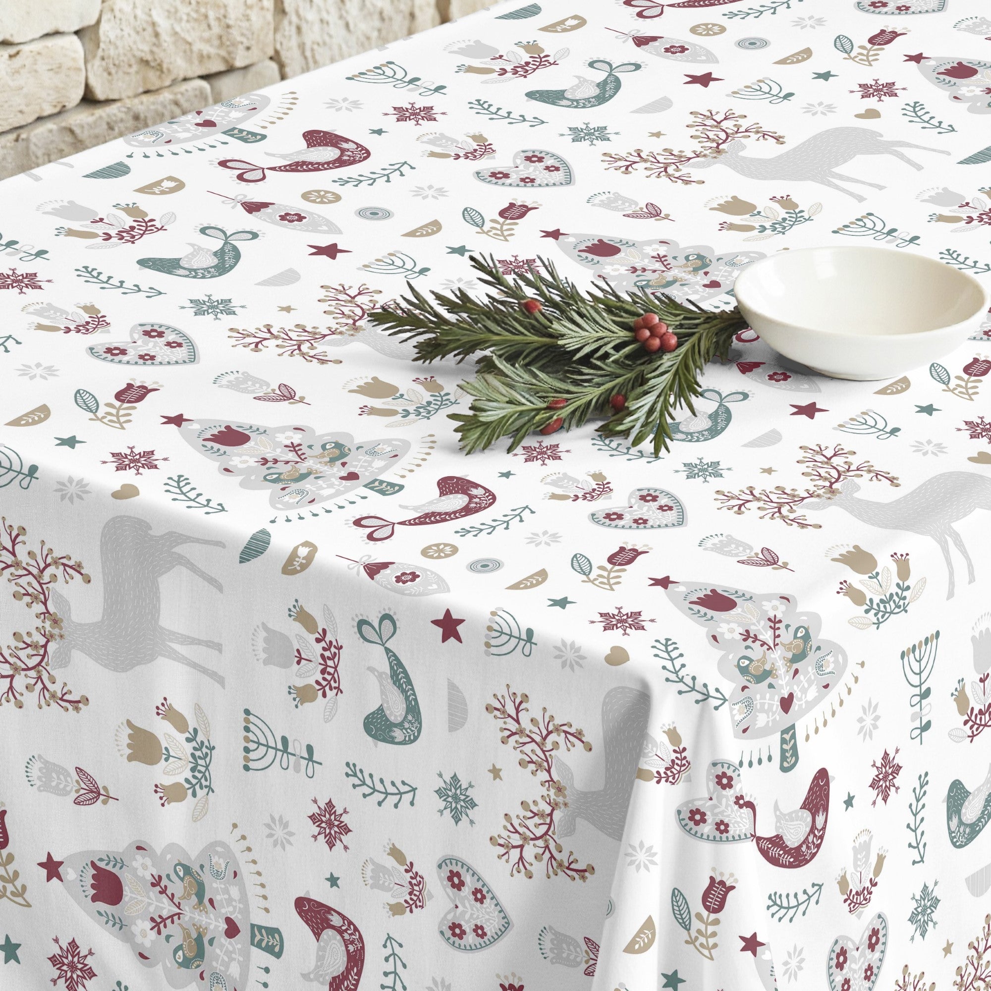 Mantel antimanchas Merry Christmas 55