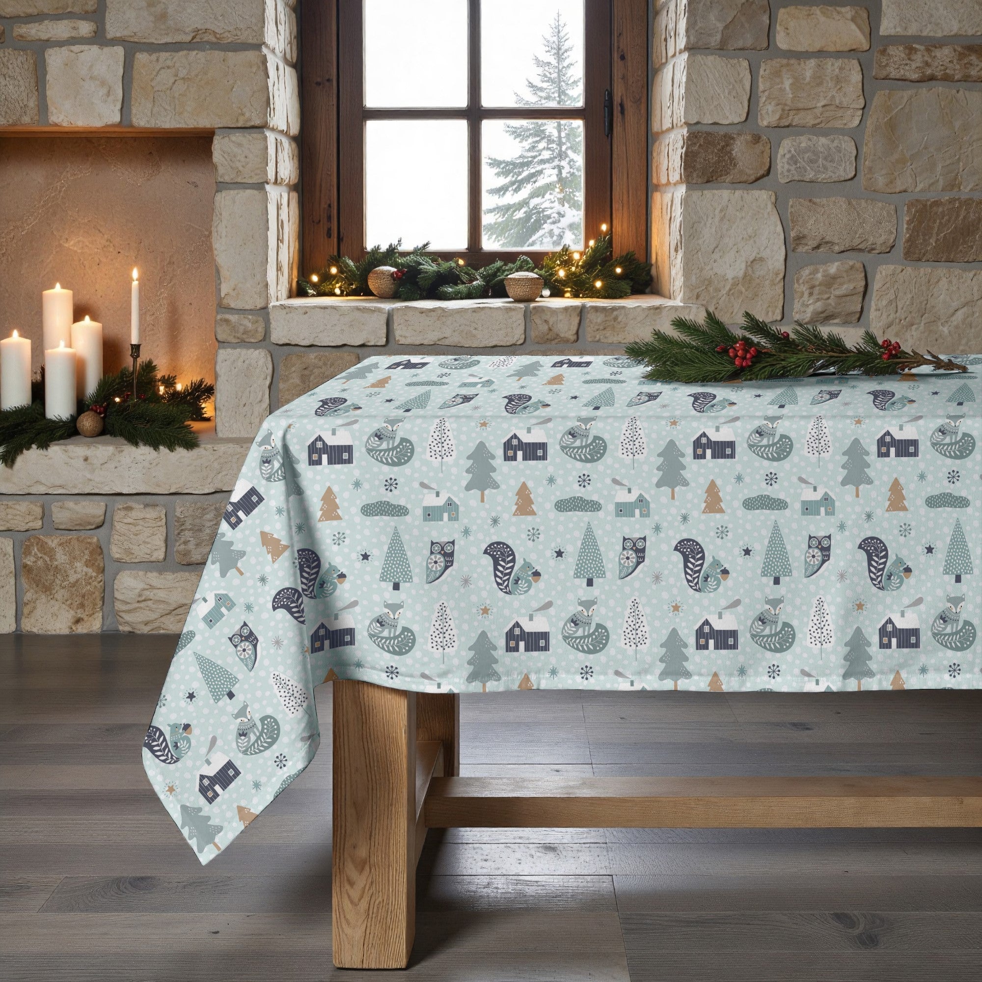 Mantel antimanchas Merry Christmas 57
