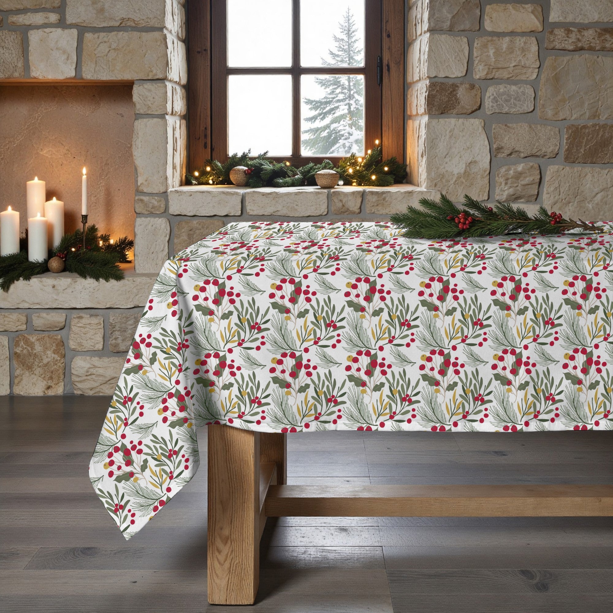 Mantel antimanchas Merry Christmas 58