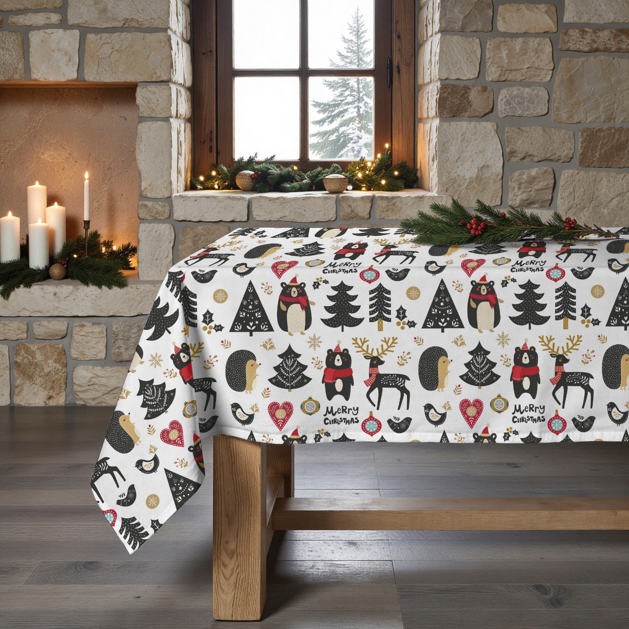 Mantel antimanchas Merry Christmas 61