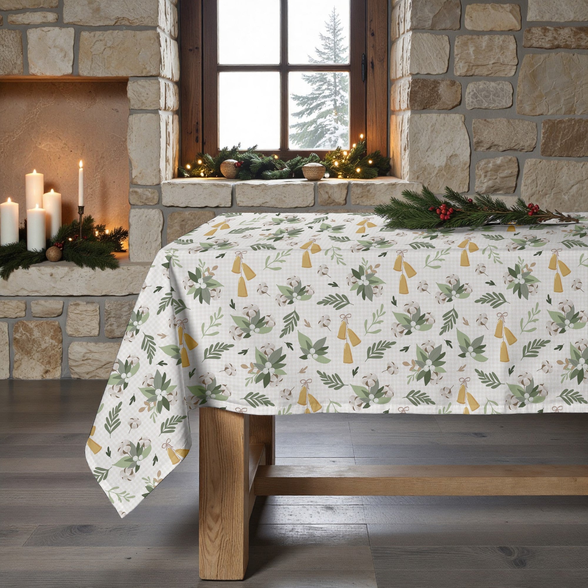 Mantel antimanchas Merry Christmas 64