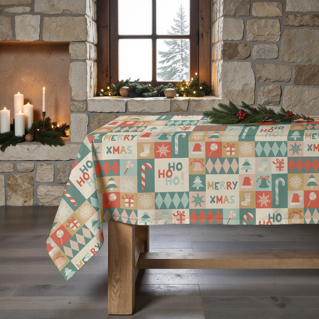 Mantel antimanchas Merry Christmas 74