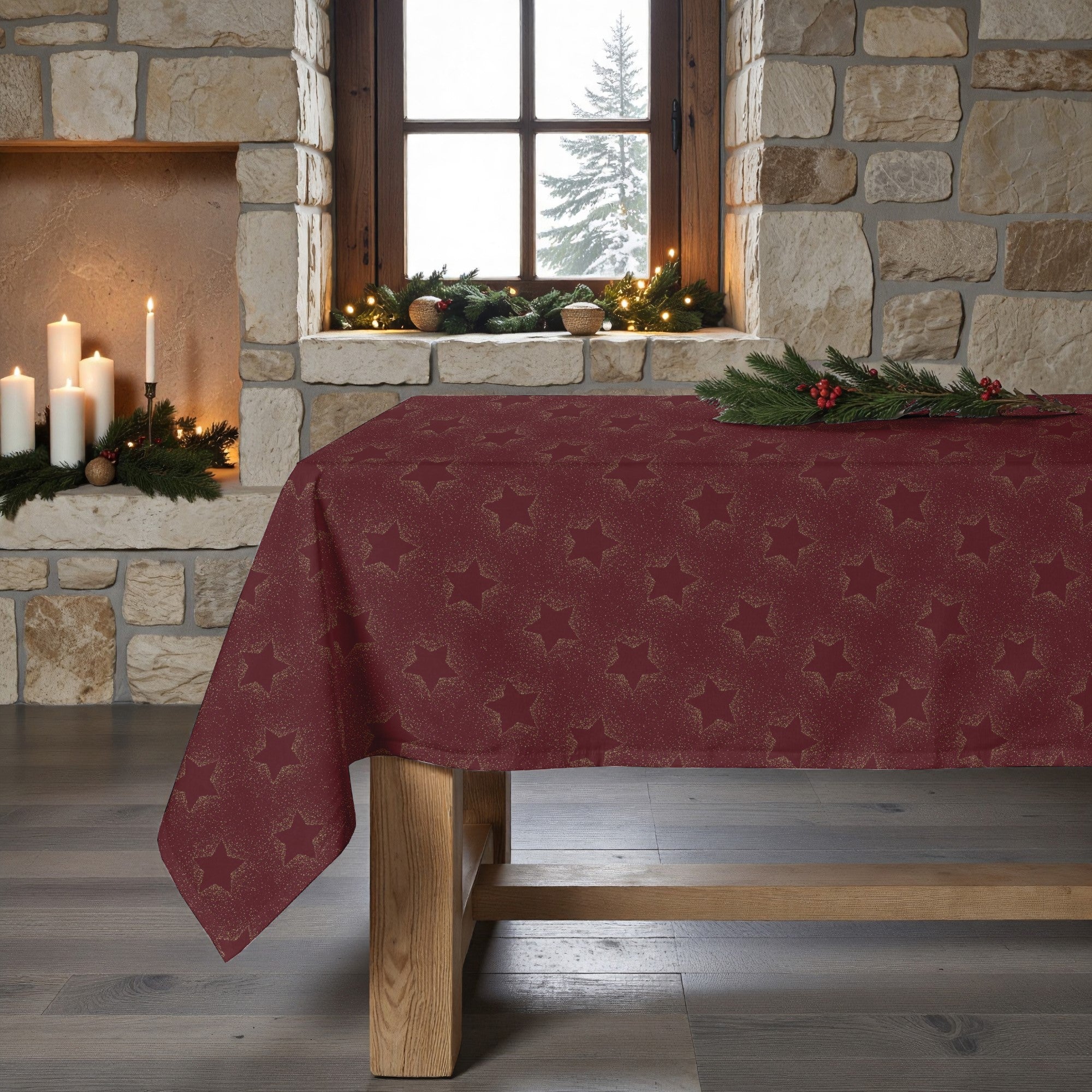 Mantel antimanchas Merry Christmas 76