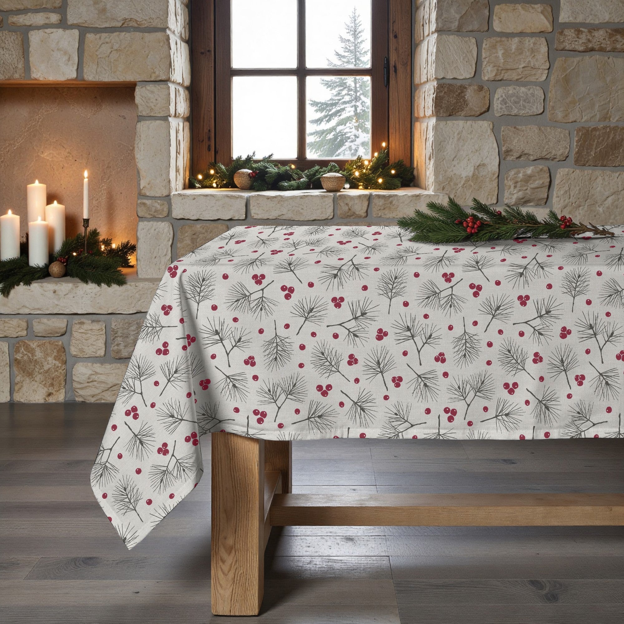 Mantel antimanchas Merry Christmas 77