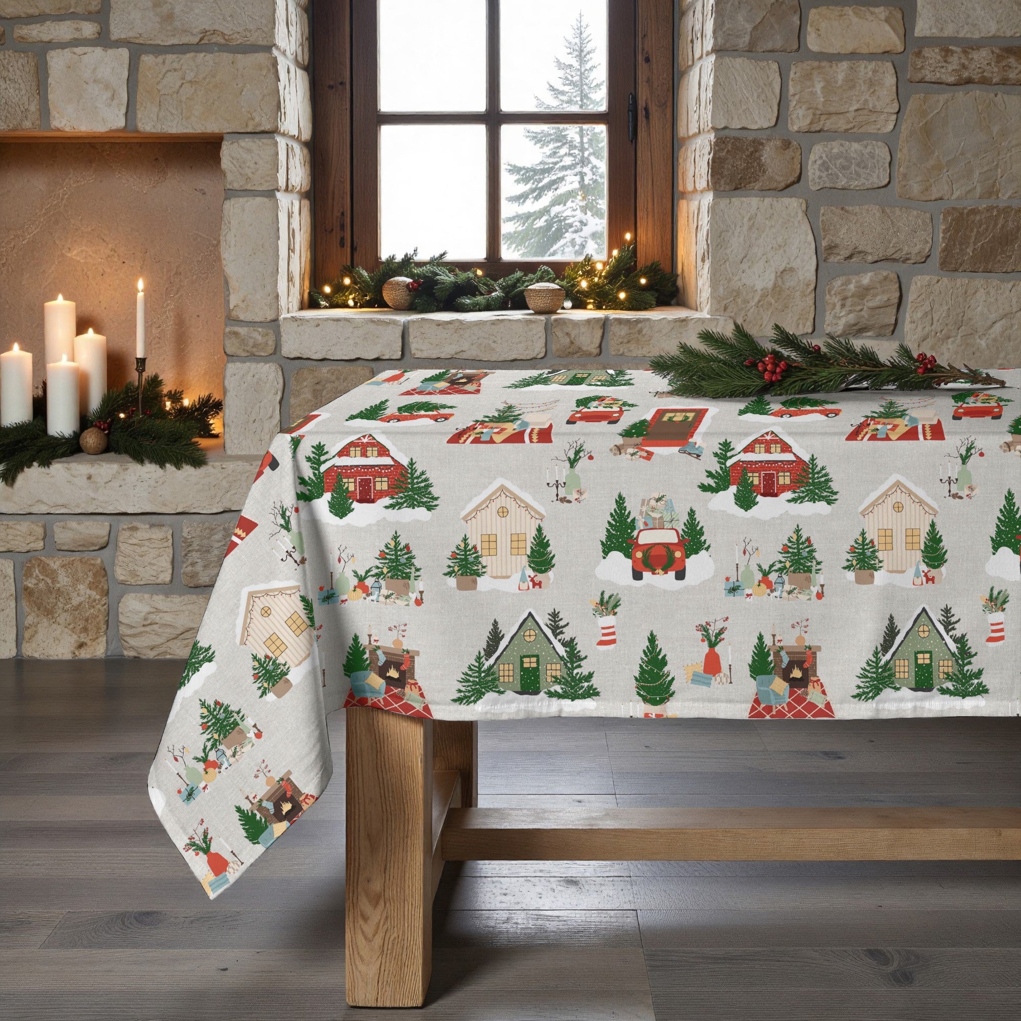 Mantel antimanchas Merry Christmas 78