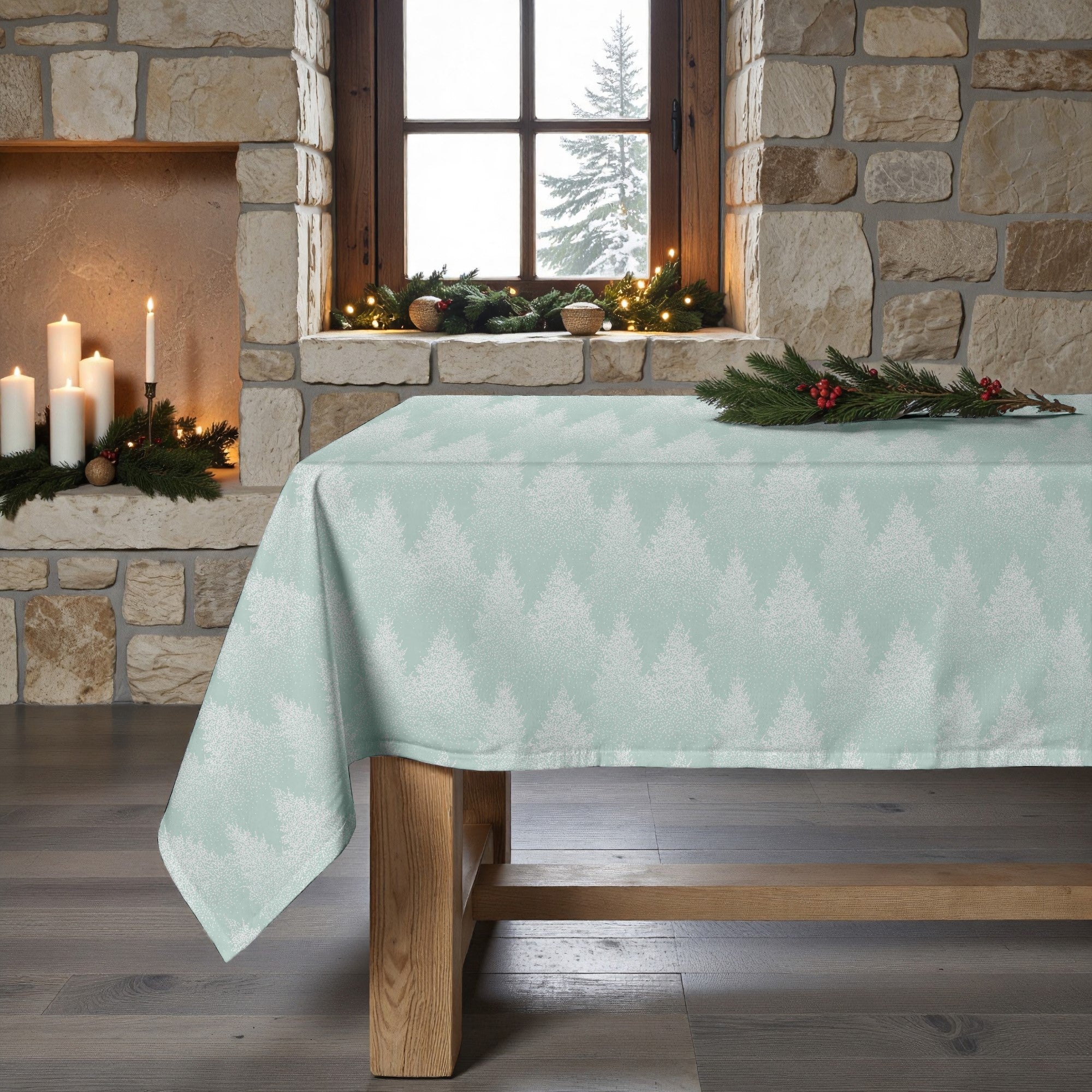 Mantel antimanchas Merry Christmas 80