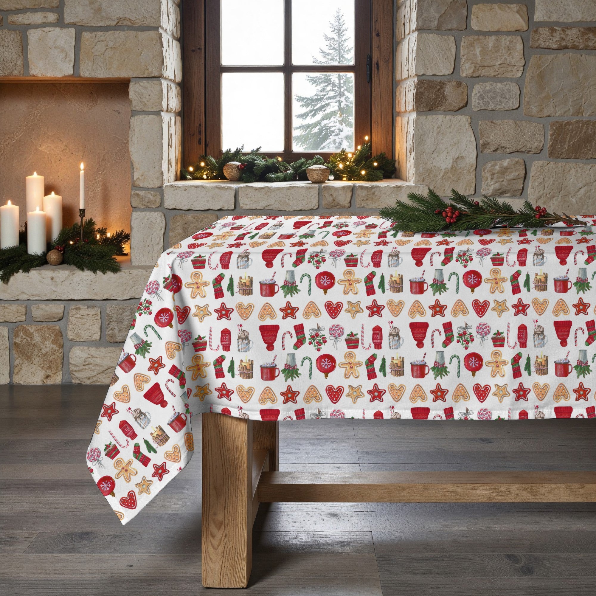 Mantel antimanchas Merry Christmas 9